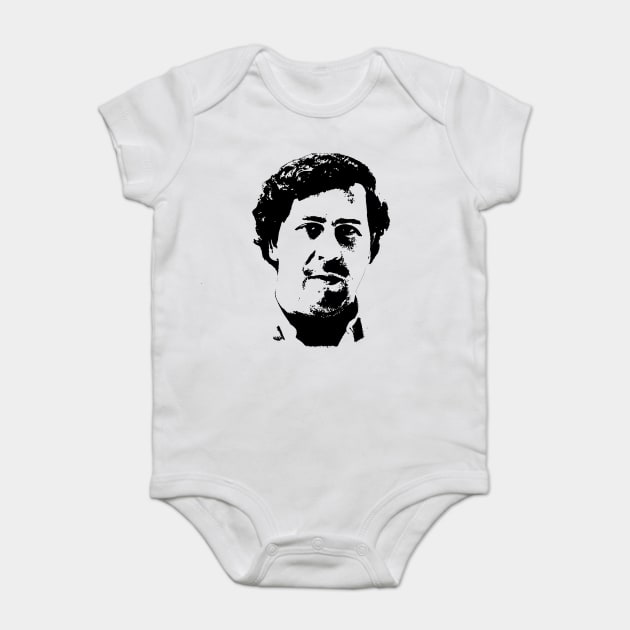 Pablo Escobar Portrait Baby Bodysuit by phatvo